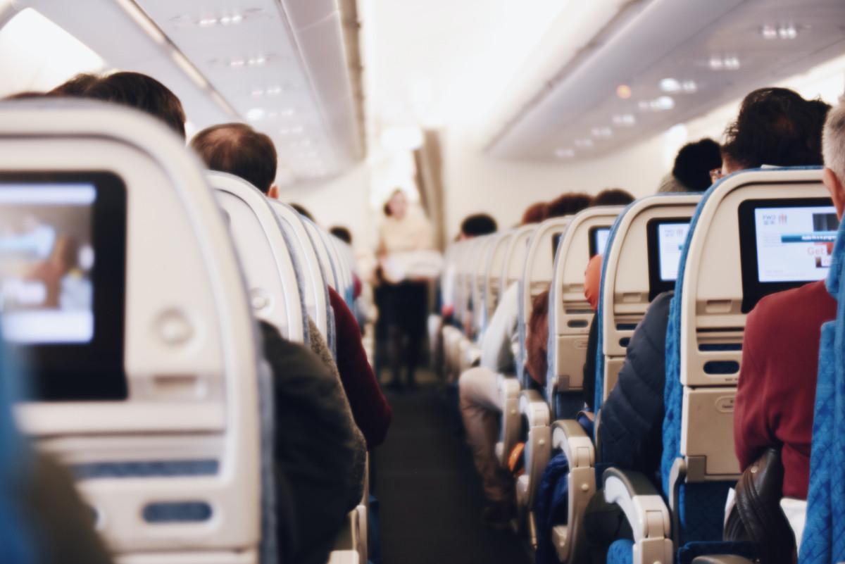 People inside of passenger plane